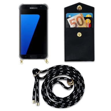 Samsung Galaxy S7 EDGE Skal Fodral Kedja (Svart)
