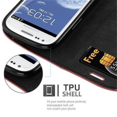Samsung Galaxy S3 MINI Skal Fodral Case (Röd)