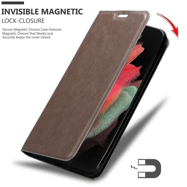 Samsung Galaxy S21 ULTRA Skal Fodral Case (Brun)