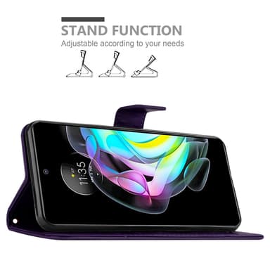 Motorola EDGE 20 Plånboksfodral Skal (Lila)