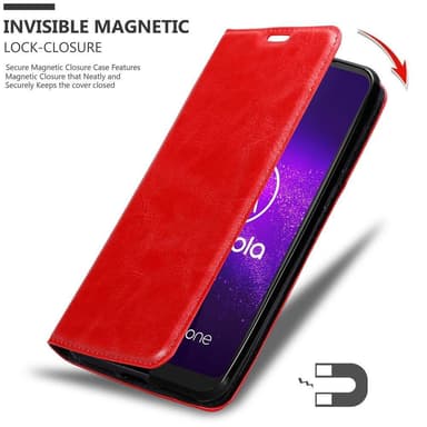 Motorola ONE MACRO Skal Fodral Case (Röd)