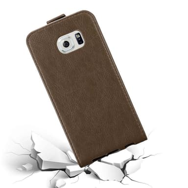 Samsung Galaxy S6 EDGE Flipfodral Skal (Brun)