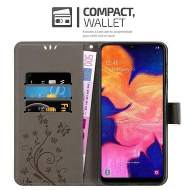 Samsung Galaxy A10 / M10 Plånboksfodral Skal (Grå)