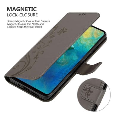 Huawei MATE 20 Plånboksfodral Skal (Grå)