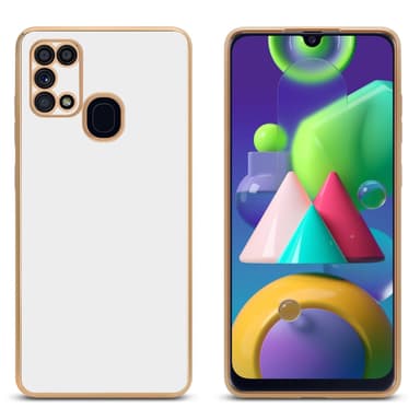 Samsung Galaxy M31 Skal Fodral Case (Vit)