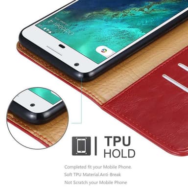 Google PIXEL Plånboksfodral Skal (Röd)