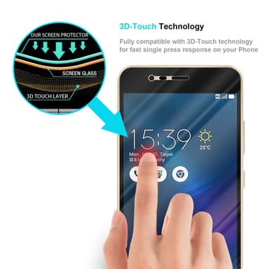 Asus ZenFone 3 MAX (5.2 tum) Skyddsglas Skyddsfilm