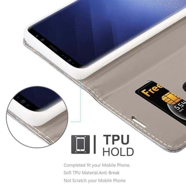 Samsung Galaxy S9 PLUS Plånboksfodral Skal (Grå)
