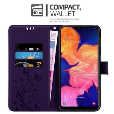 Samsung Galaxy A10 / M10 Plånboksfodral Skal (Lila)
