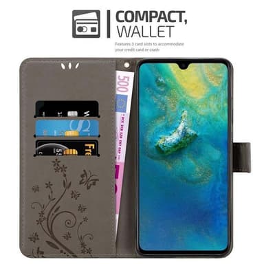 Huawei MATE 20 Plånboksfodral Skal (Grå)