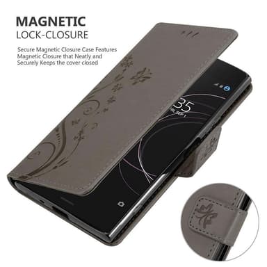 Sony Xperia XZ1 Plånboksfodral Skal (Grå)