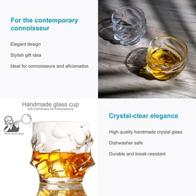 2x Whiskyglas Old Fashioned Whiskey Kristallglas