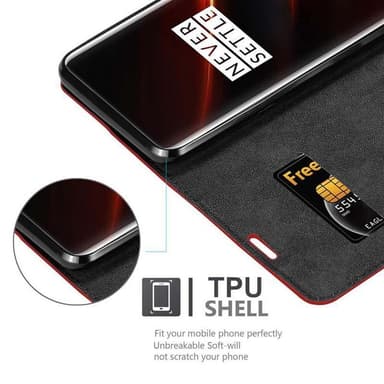 OnePlus 7T PRO Skal Fodral Case (Röd)