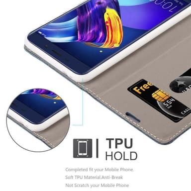 Honor 6C PRO Plånboksfodral Skal (Blå)