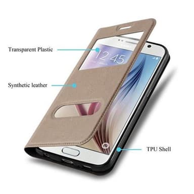 Samsung Galaxy S6 Plånboksfodral Skal (Brun)