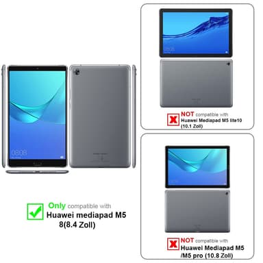 Skal Huawei MediaPad M5 8 (8.4 tum) Fodral Case (Svart)