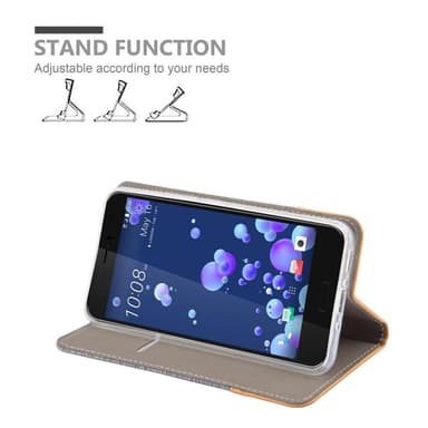 HTC OCEAN / U11 Plånboksfodral Skal (Grå)