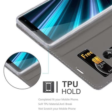 Sony Xperia XZ3 Plånboksfodral Skal (Grå)
