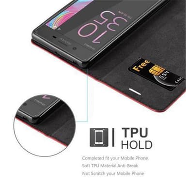 Sony Xperia X Skal Fodral Case (Röd)