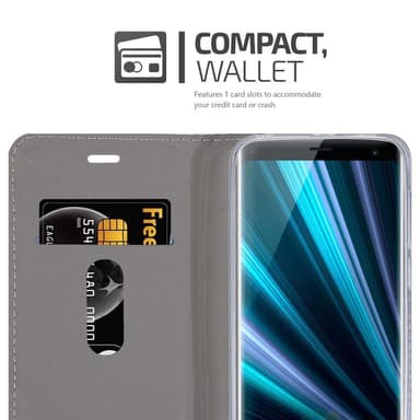 Sony Xperia XZ3 Plånboksfodral Skal (Grå)