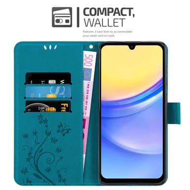 Samsung Galaxy A15 Plånboksfodral Skal (Blå)