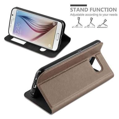 Samsung Galaxy S6 Plånboksfodral Skal (Brun)