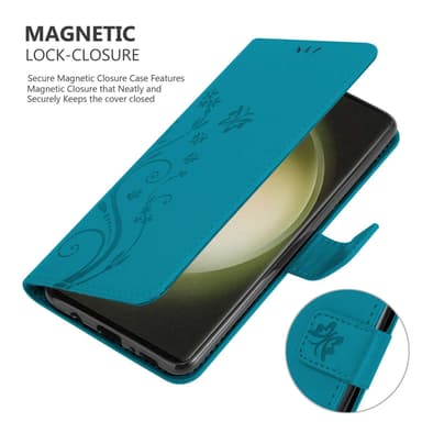 Samsung Galaxy S23 ULTRA Plånboksfodral Skal (Blå)