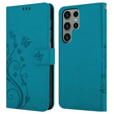 Samsung Galaxy S23 ULTRA Plånboksfodral Skal (Blå)