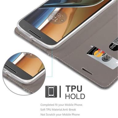Motorola MOTO G4 / G4 PLUS Plånboksfodral Skal (Grå)