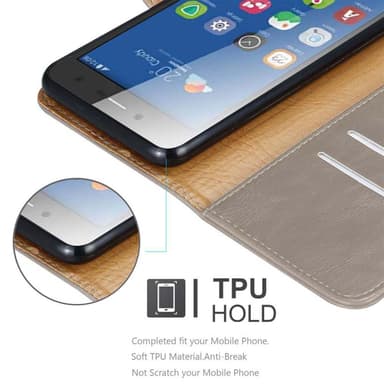 ZTE Blade L7 Plånboksfodral Skal (Brun)