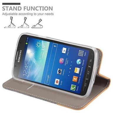 Samsung Galaxy S4 ACTIVE Plånboksfodral Skal (Grå)