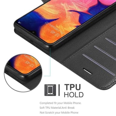 Samsung Galaxy A10 / M10 Plånboksfodral Skal (Svart)