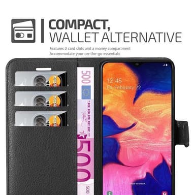 Samsung Galaxy A10 / M10 Plånboksfodral Skal (Svart)