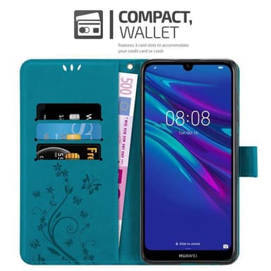 Huawei Y6 2019 Plånboksfodral Skal (Blå)