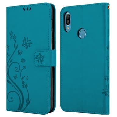 Huawei Y6 2019 Plånboksfodral Skal (Blå)