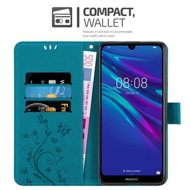 Huawei Y6 2019 Plånboksfodral Skal (Blå)