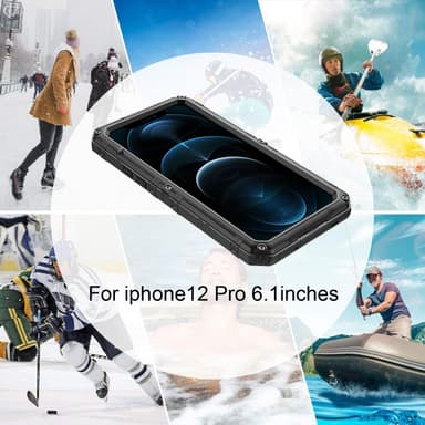 iPhone 12 PRO Skal Fodral Case (Svart)