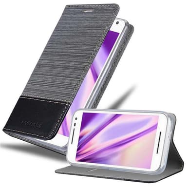 Motorola MOTO G3 Plånboksfodral Skal (Grå)