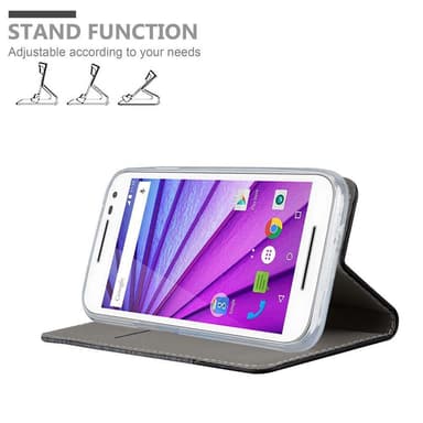 Motorola MOTO G3 Plånboksfodral Skal (Grå)