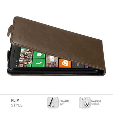 Nokia Lumia 929 / 930 Flipfodral Skal (Brun)