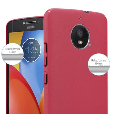 Motorola MOTO E4 Skal Fodral Case (Röd)