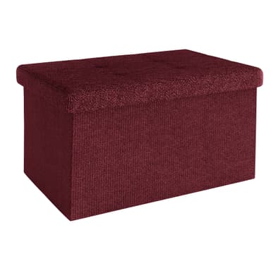 Hopfällbar Sittpall 49x30x30 cm Fotstöd (röd)