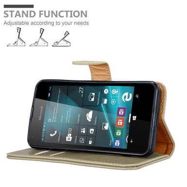 Nokia Lumia 550 Plånboksfodral Skal (Brun)