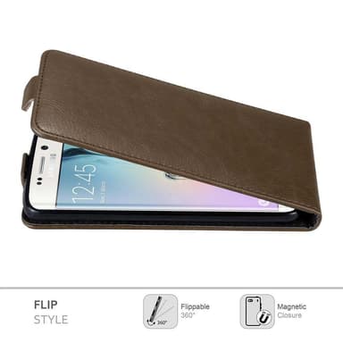 Samsung Galaxy S6 EDGE Flipfodral Skal (Brun)