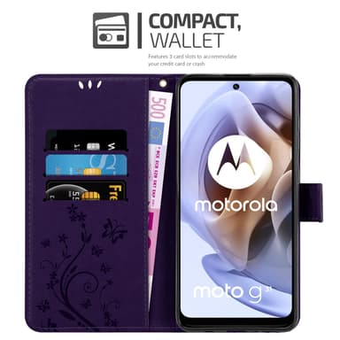 Motorola MOTO G31 / G41 Plånboksfodral Skal (Lila)