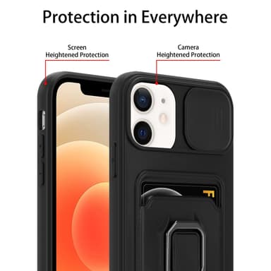 iPhone 12 Skal Fodral (Svart)