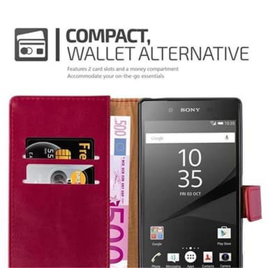 Sony Xperia Z5 Plånboksfodral Skal (Röd)