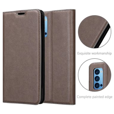 Oppo Reno4 Skal Fodral Case (Brun)