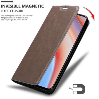 Oppo Reno4 Skal Fodral Case (Brun)