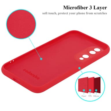 Honor 70 Skal Fodral Case (Röd)